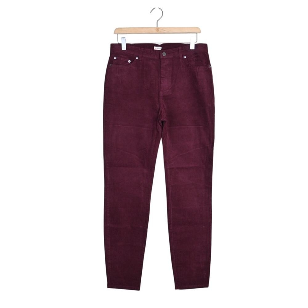 Cremieux Womens 12 Corduroy Wilson Jean in Sangria NEW